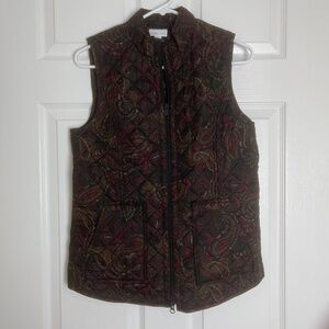 J. Jill Brown Heritage Quilted Vest Size XS